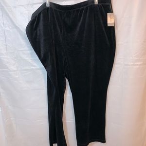Catherines Black 4x Velour Sweatpants Joggers NWT Super Soft Plus Size